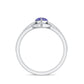 0.8 Carat Natural Tanzanite Diamond 3 Piece Wedding Ring Set