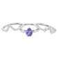 0.8 Carat Natural Tanzanite Diamond 3 Piece Wedding Ring Set