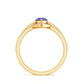 0.8 Carat Natural Tanzanite Diamond 3 Piece Wedding Ring Set
