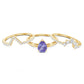 0.8 Carat Natural Tanzanite Diamond 3 Piece Wedding Ring Set