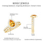 Real 0.6 Carat Citrine Teardrop Bridal Ring Set with Diamond