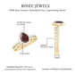 Natural 0.8 Carat Pear Shape Garnet Wedding Engagement Ring Set of 2