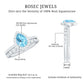 Genuine 1 Carat Aquamarine Bridal Ring Set with Diamond