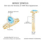 Genuine 1 Carat Aquamarine Bridal Ring Set with Diamond