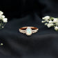 Natural Ethiopian Opal Diamond Pear Shaped Engagement Ring and Wedding Band Set
