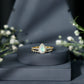 Natural Ethiopian Opal Diamond Pear Shaped Engagement Ring and Wedding Band Set