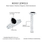 Natural 0.6 Carat Pear Shape Black Spinel Diamond Wedding Engagement Ring Set of 2