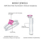 1 Carat Princess Cut Pink Tourmaline Ring with Diamond Wedding Band