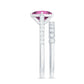 1 Carat Princess Cut Pink Tourmaline Ring with Diamond Wedding Band