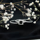 Juego de anillos de boda de ónix negro y moissanita corte princesa