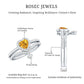 Certified Real Citrine Heart Shape Engagement Ring with Diamond Enhancer