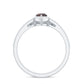 Natural 0.8 Carat Pear Shape Garnet Diamond Wedding Engagement Ring Set