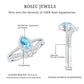 Genuine Aquamarine Teardrop Bridal Ring Set with Diamond Halo