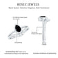 Natural Black Spinel Pear Shaped Engagement Ring with Moissanite Enhancer