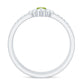 Marquise Cut Peridot Solitaire Trio Ring Set with Moissanite