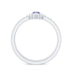 Marquise Cut Tanzanite Solitaire Ring Set with Diamond