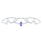 Marquise Cut Tanzanite Solitaire Ring Set with Diamond