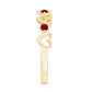 Natural Ruby Heart Eternity Ring for Promise