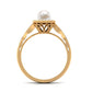 2 Carat Freshwater Pearl and Diamond Engagement Ring