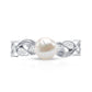 2.2 Carat Freshwater Pearl Vintage Looking Engagement Ring with Diamond