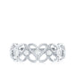 Contemporary Diamond Half Eternity Band Ring for Women