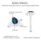 Genuine London Blue Topaz Diamond Engagement Ring in Bezel Setting