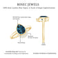 Genuine London Blue Topaz Diamond Engagement Ring in Bezel Setting