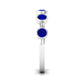 Real Bezel Set Blue Sapphire Half Eternity Ring for Women