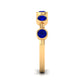 Real Bezel Set Blue Sapphire Half Eternity Ring for Women