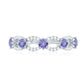 Real Tanzanite Diamond Half Eternity Ring for Women