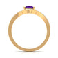 Designer 1 Carat Pear Shape Amethyst Chevron Engagement Ring with Diamond