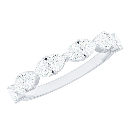Anillo de boda de moissanita con forma de corazón para mujer