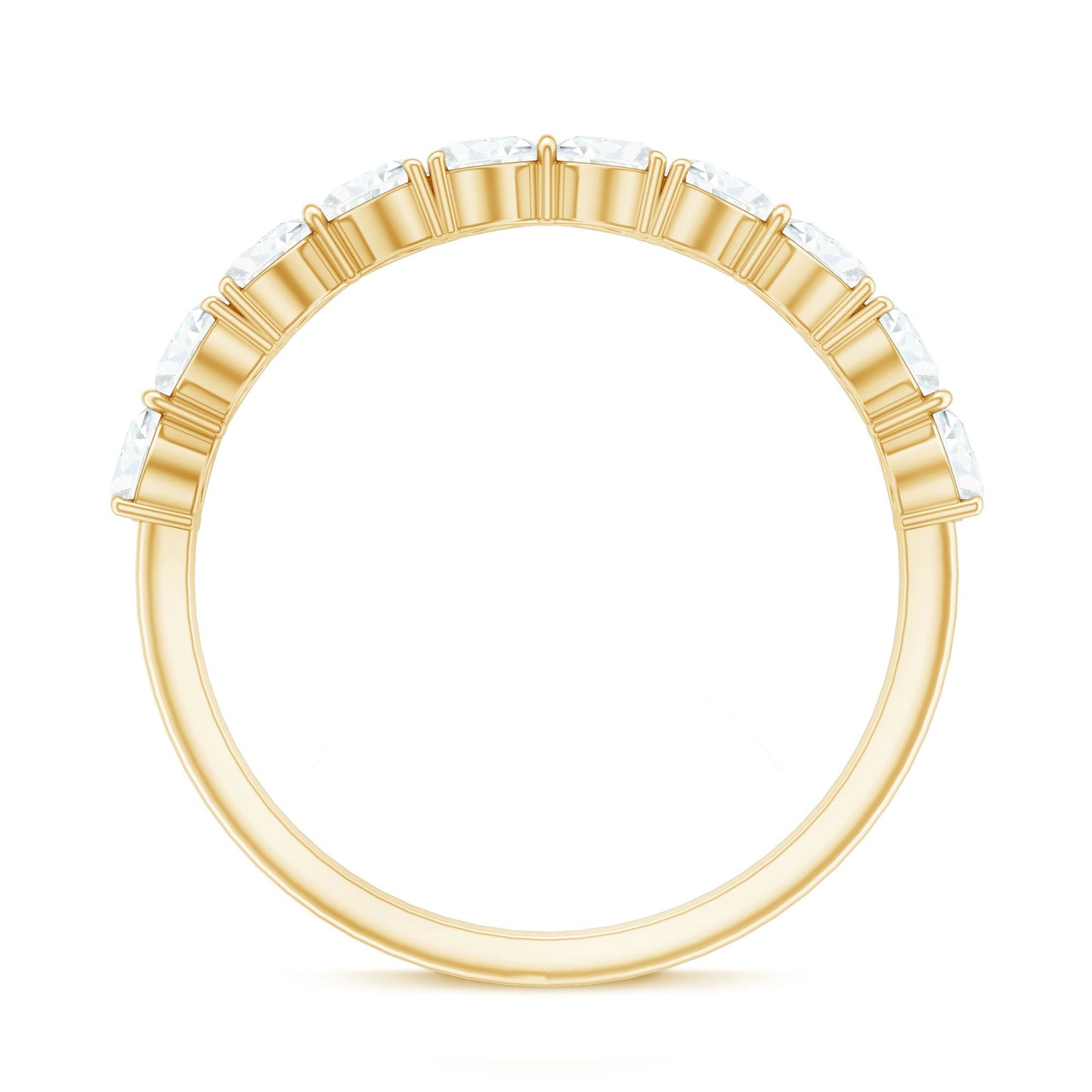 Anillo de boda de moissanita con forma de corazón para mujer
