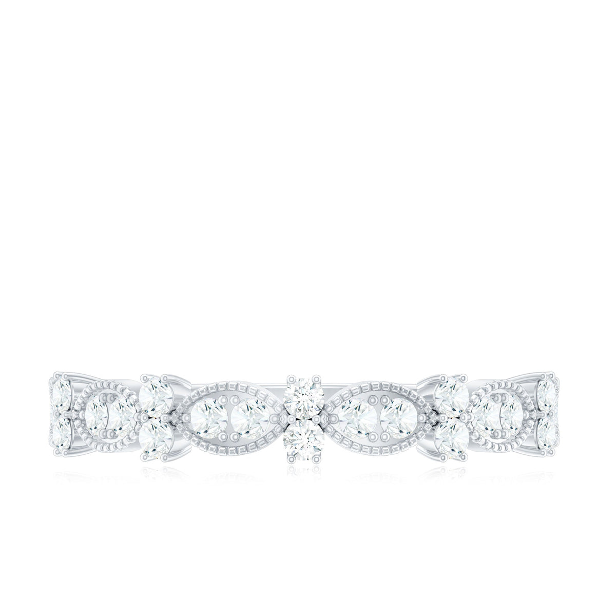 Designer Diamond Half Eternity Ring for Valentines
