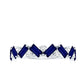 Certified Real Baguette Blue Sapphire Half Eternity Ring with Diamond