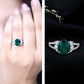 Certified 3 Carat Oval Lab Grown Emerald Split Shank Engagement Ring