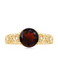 Vintage Looking Garnet Diamond Engagement Ring