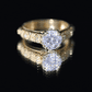 2 Carat Moissanite Double Prong Vintage Engagement Ring