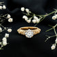 2 Carat Moissanite Double Prong Vintage Engagement Ring