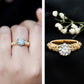 2 Carat Moissanite Double Prong Vintage Engagement Ring