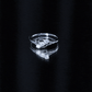 Certified Round Moissanite Three Stone Engagement Ring