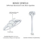 Certified Round Moissanite Three Stone Engagement Ring