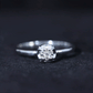 Round Shape Diamond Promise Ring in Illusion Setting