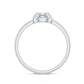 Round Shape Diamond Promise Ring in Illusion Setting