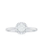Round Shape Diamond Promise Ring in Illusion Setting