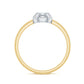 Round Shape Diamond Promise Ring in Illusion Setting