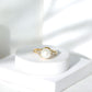 Natural 7.4 Carat Freshwater Pearl Engagement Ring with Diamond Trio