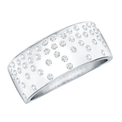 Lab Grown Diamond Wide Wedding Band With Certificate