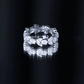 Certified Moissanite Leaf Eternity Band Ring for Women