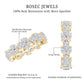 Certified Moissanite Leaf Eternity Band Ring for Women